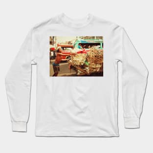 Street scene at the market in Cebu city, Philippines. Long Sleeve T-Shirt